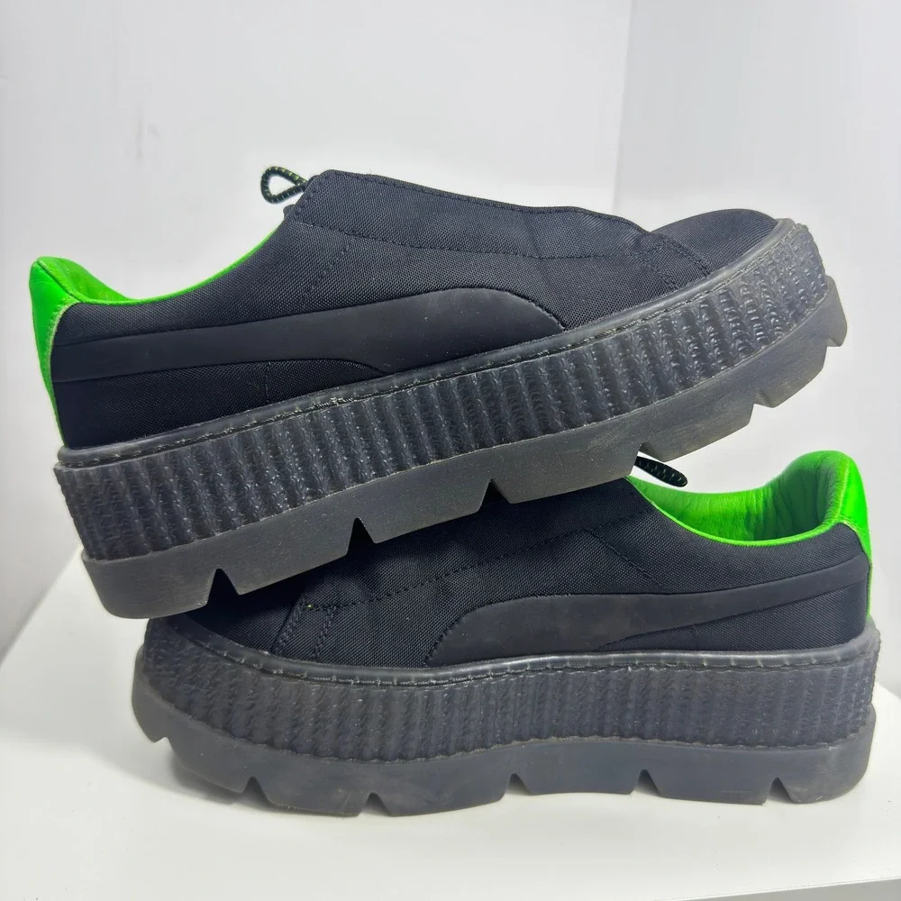 PUMA Fenty Cleated Creeper Surf Shoes Womens Size 8 Black Green‎ Gecko 367681-03
